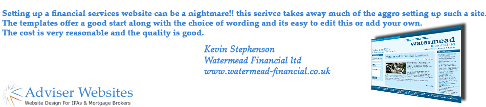 A recomendation for www.adviser-websites.co.uk from Watermead Financial